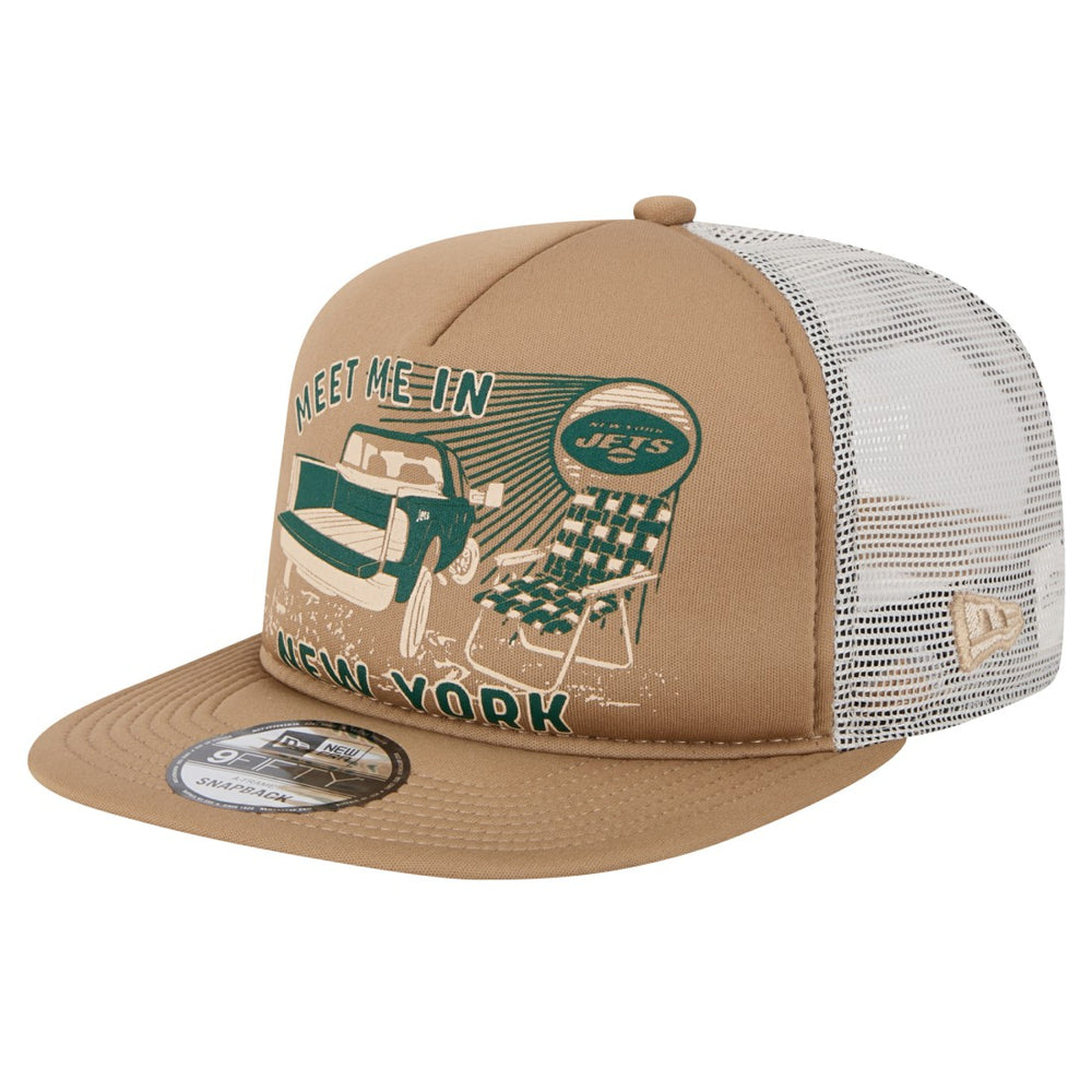 New York Jets New Era Meet Me 9FIFTY Snapback Hat Tan