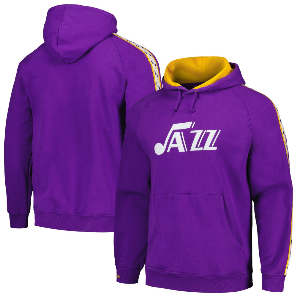Utah Jazz Hardwood Classics Nights Raglan Pullover Hoodie Purple | Mitchell & Ness outlet