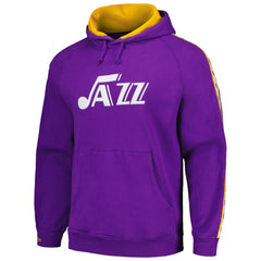 Utah Jazz Hardwood Classics Nights Raglan Pullover Hoodie Purple | Mitchell & Ness outlet