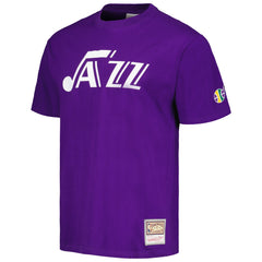 Utah Jazz Hardwood Classics Nights Premium T-Shirt Purple | Mitchell & Ness discount