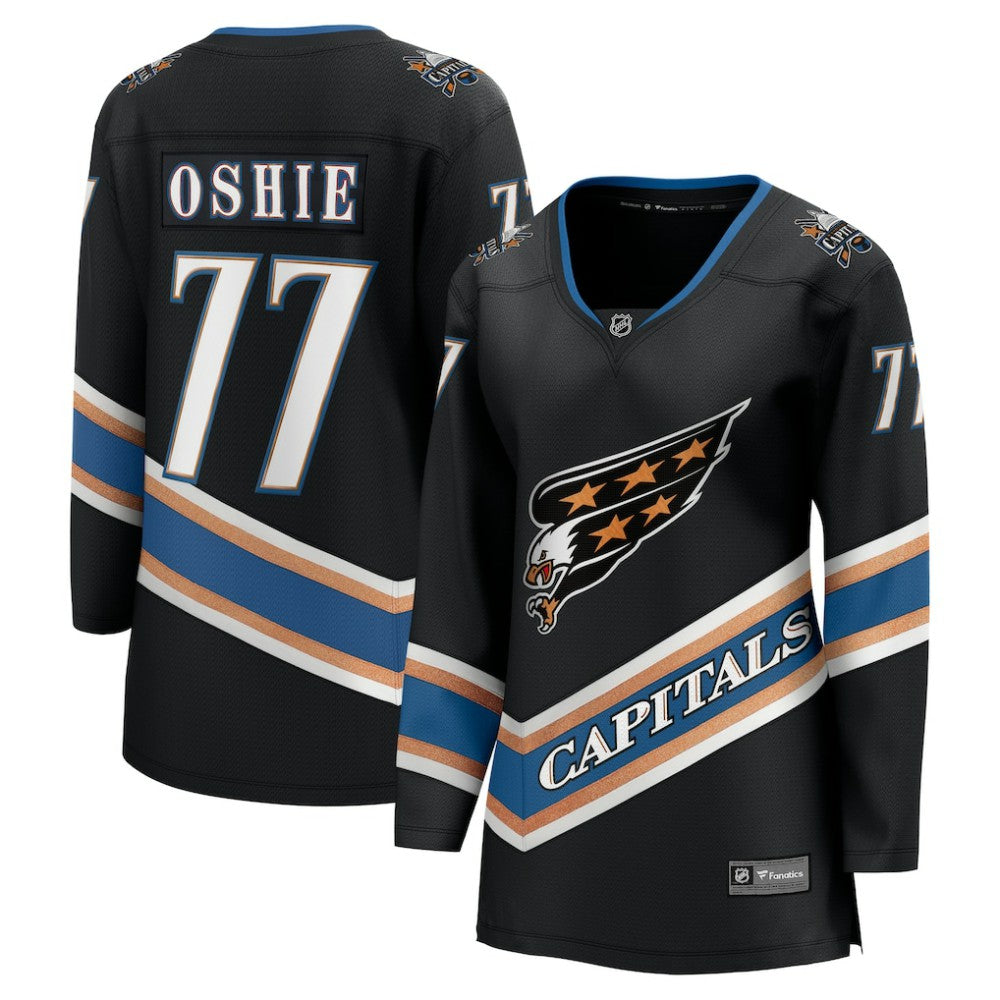 TJ Oshie Washington Capitals Fanatics Women's 50th Anniversary Breakaway Jersey - Black - NHL 200910438