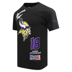 Justin Jefferson Minnesota Vikings Pro Standard Fast Lane Name & Number Player T-Shirt Black