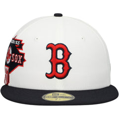 Boston Red Sox New Era Major Sidepatch 59FIFTY Fitted Hat - White/Navy - New Era on Sale