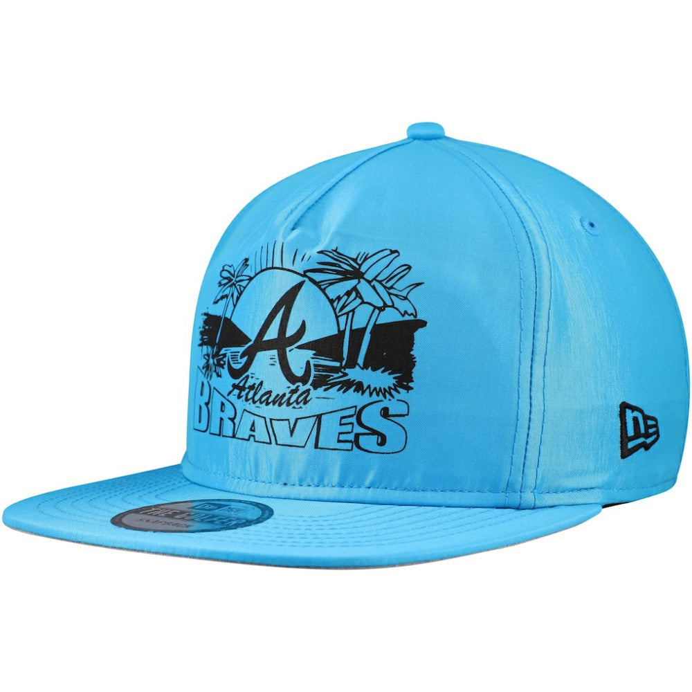 Atlanta Braves New Era Neon Golfer Snapback Hat - Blue - New Era Discount