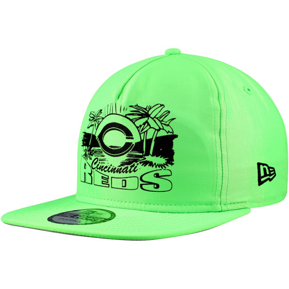 Cincinnati Reds New Era Neon Golfer Snapback Hat - Green - New Era Sale