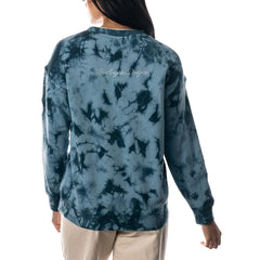Los Angeles Dodgers The Wild Collective Women's Overdyed Pullover Sweatshirt - Blue - MLB Discount