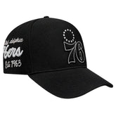 Philadelphia 76ers Pro Standard Paint the City Pinch Front Snapback Hat Black