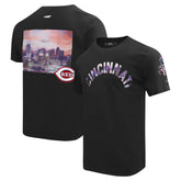 Cincinnati Reds Pro Standard Cityscape T-Shirt - Black - MLB Discount
