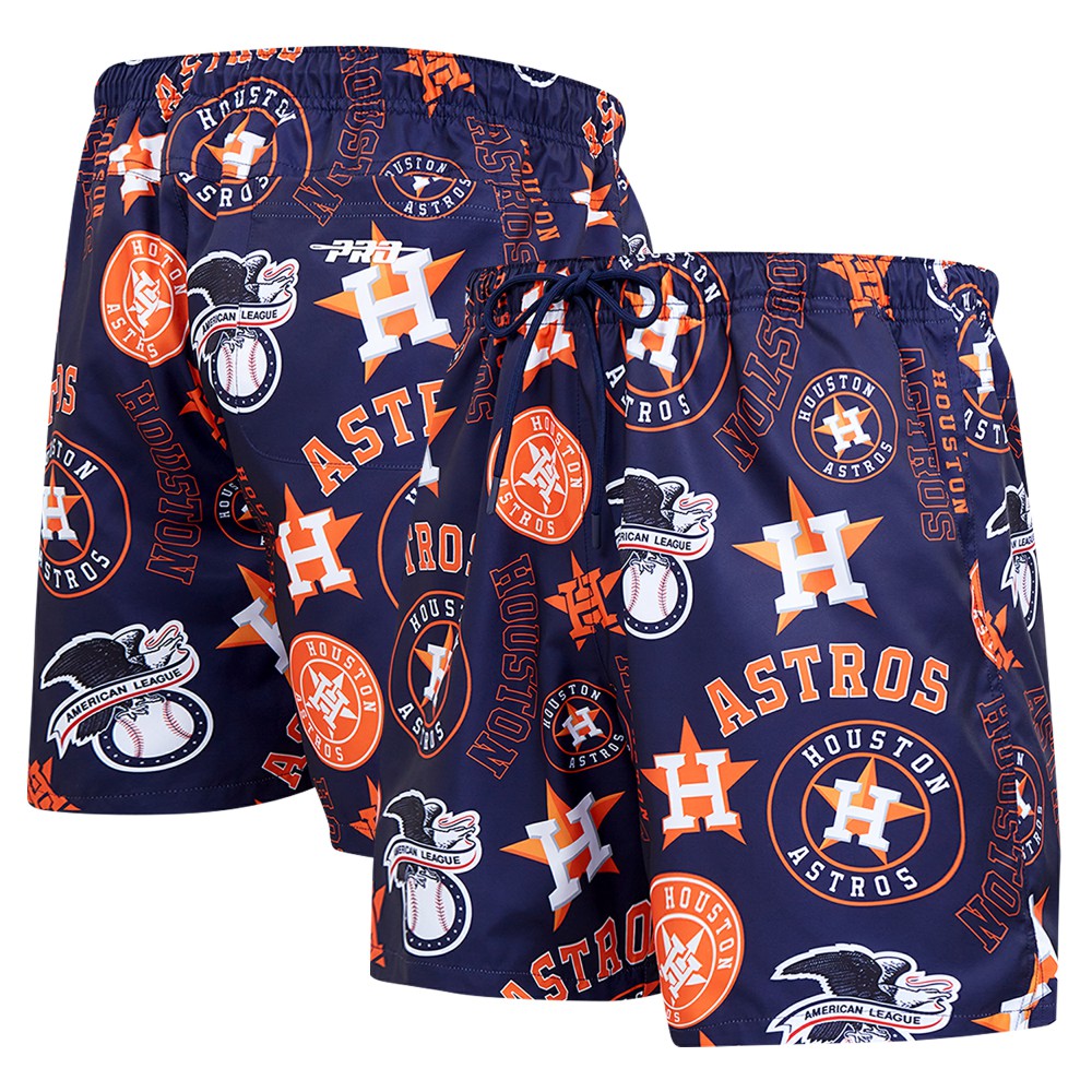 Houston Astros Pro Standard Toss Logo Woven Shorts - Navy - MLB Discount