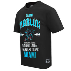 Miami Marlins Pro Standard Oversized City Tour T-Shirt - Black - MLB Lifestyle