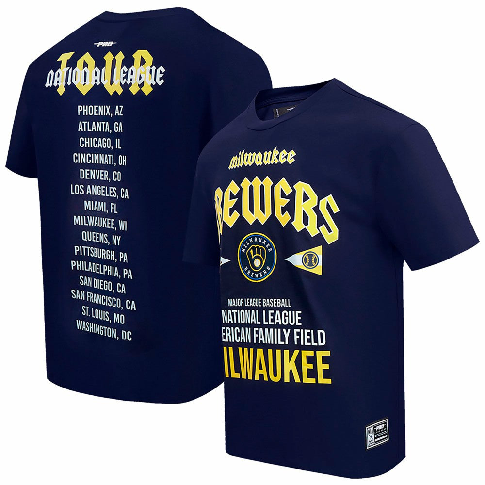 Milwaukee Brewers Pro Standard Oversized City Tour T-Shirt - Navy - MLB Online