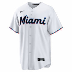 Miami Marlins Nike Home Big & Tall Replica Jersey - White - Nike Online