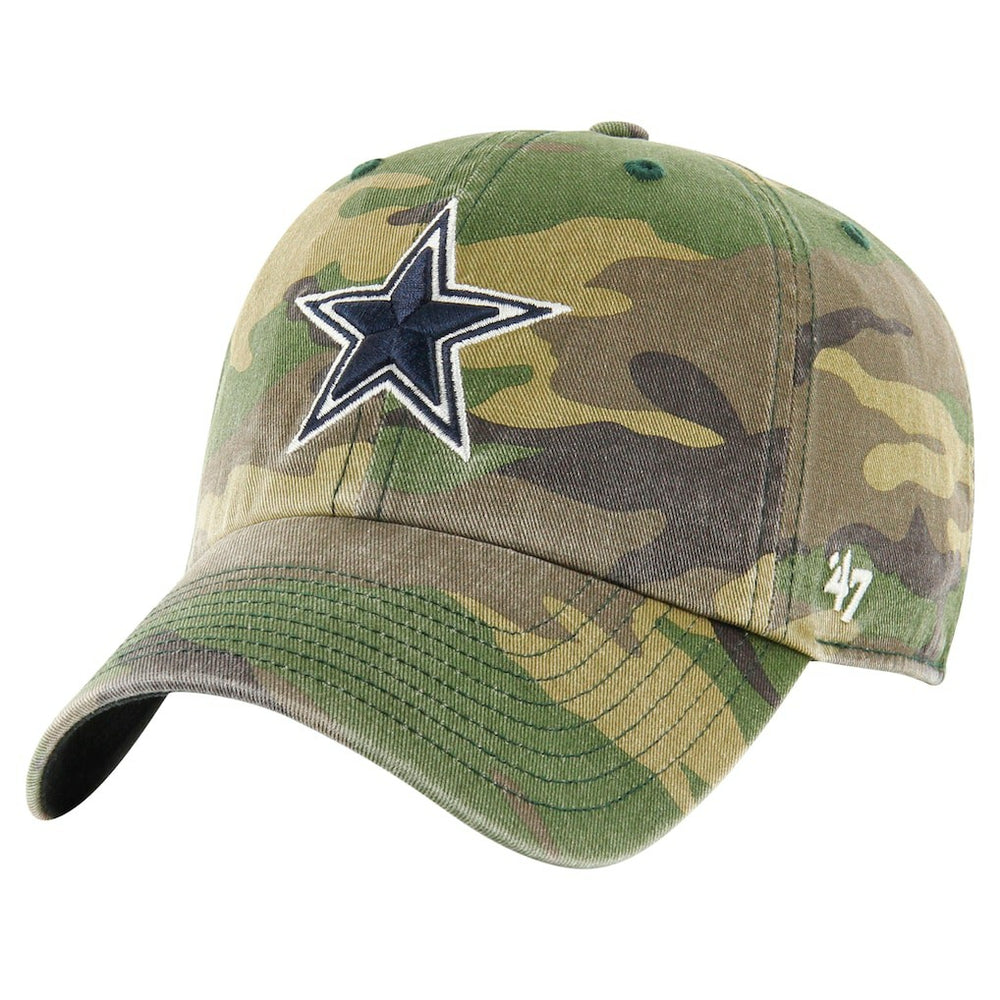 47 brand Dallas Cowboys '47 Woodland Clean Up Adjustable Hat Camo