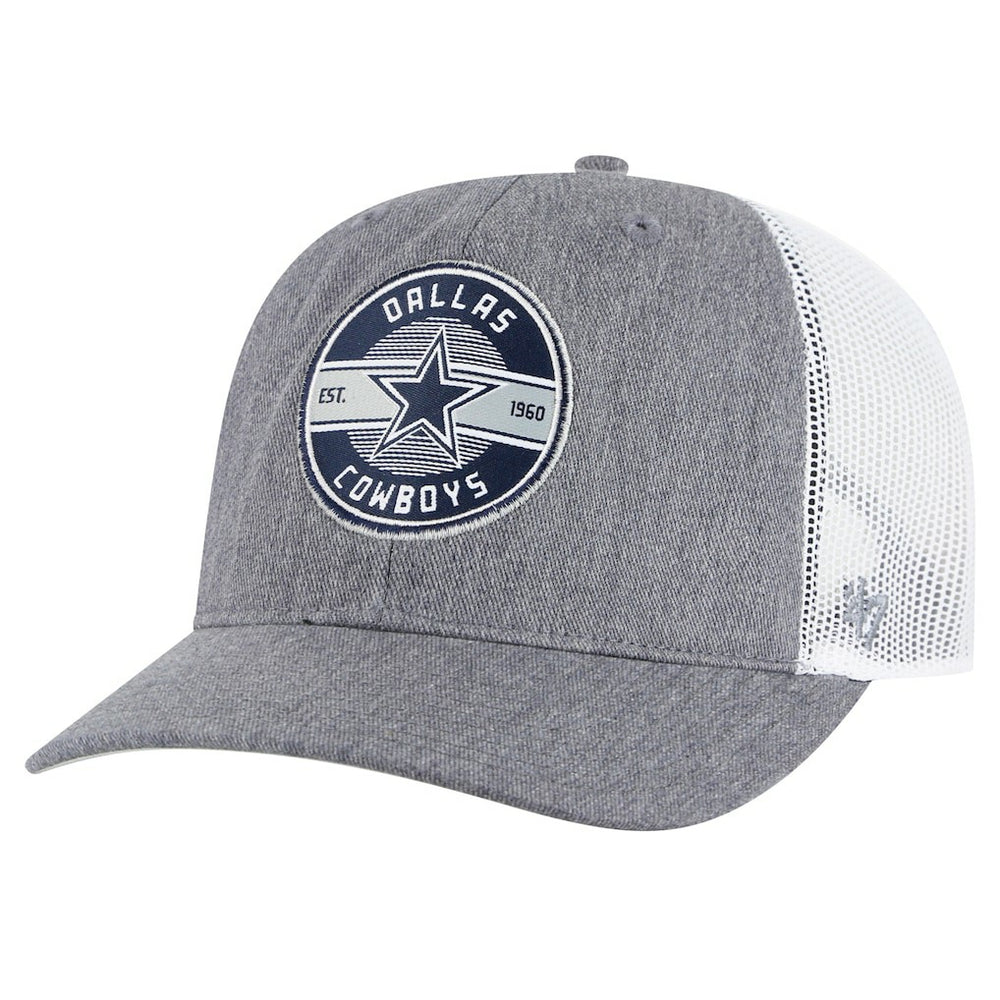 47 brand Dallas Cowboys '47 Hash Mark Trucker Adjustable Hat Heather Gray