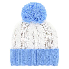 47 brand Dallas Cowboys '47 Women's Luminance Cuffed Knit Hat with Pom White/Light Blue