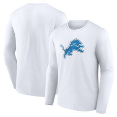 Detroit Lions Primary Logo Long Sleeve T-Shirt White