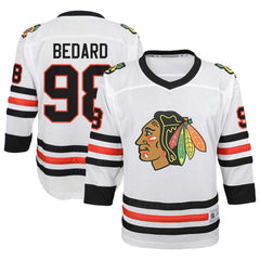 Connor Bedard Chicago Blackhawks Youth Away Replica Player Jersey - White - NHL 200937545