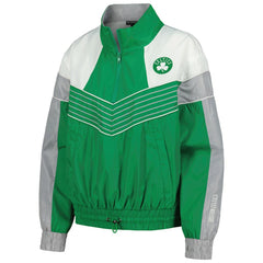 Boston Celtics The Wild Collective Women's Courtside Half-Zip Track Jacket Kelly Green