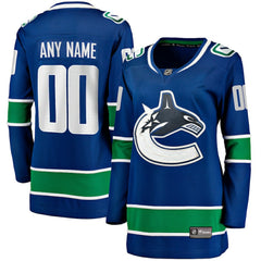 Vancouver Canucks Fanatics Women's Breakaway Custom Jersey - Blue - NHL 200939835