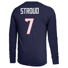 C.J. Stroud Houston Texans Majestic Threads Name & Number Long Sleeve T-Shirt – Navy