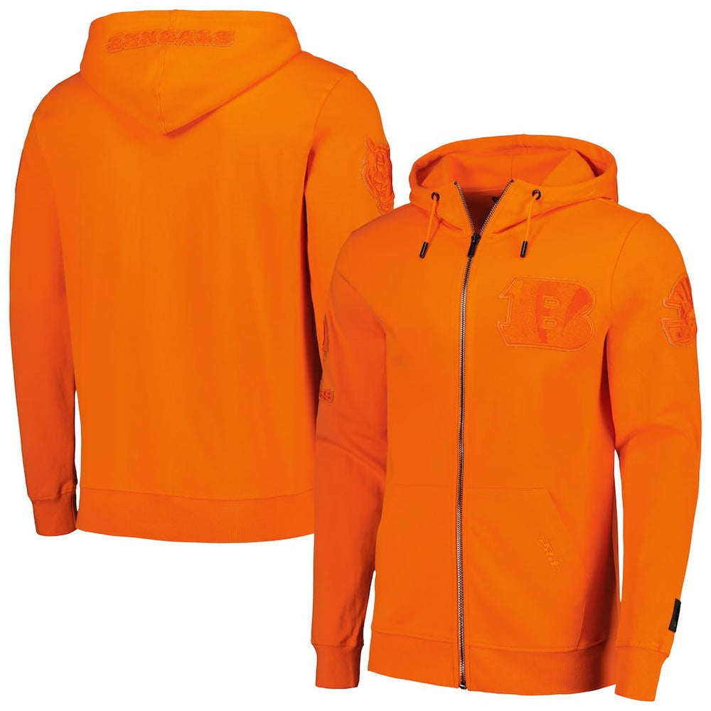 Cincinnati Bengals Pro Standard Triple Tonal Full-Zip Hoodie Orange