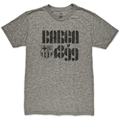 Barcelona 1863FC Retro Vibes Twisted Tri-Blend Slub T-Shirt Heather Gray