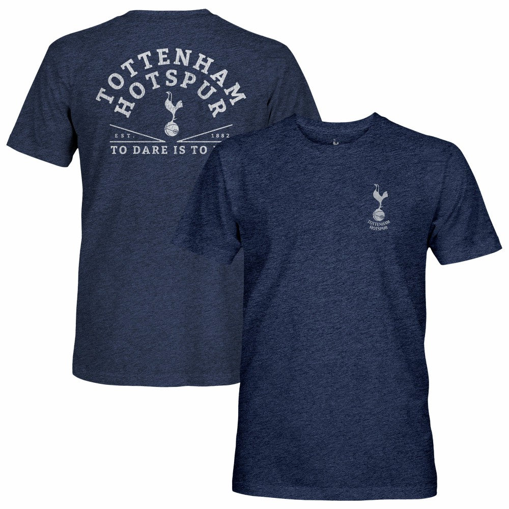 Tottenham Hotspur 1863FC Front Back Date Twisted Tri-Blend T-Shirt Heather Navy