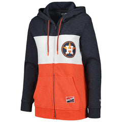 Houston Astros New Era Women's Color Block Full-Zip Hoodie Jacket - Navy - New Era Online