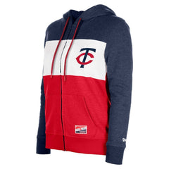 Minnesota Twins New Era Women's Color Block Full-Zip Hoodie Jacket - Navy - New Era Sale