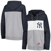 New York Yankees New Era Women's Color Block Full-Zip Hoodie Jacket - Navy - New Era Lifestyle