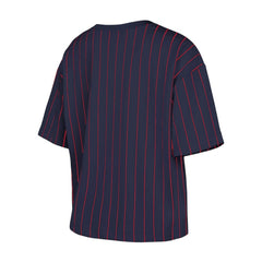 Boston Red Sox New Era Women's Boxy Pinstripe T-Shirt - Navy - New Era Lifestyle