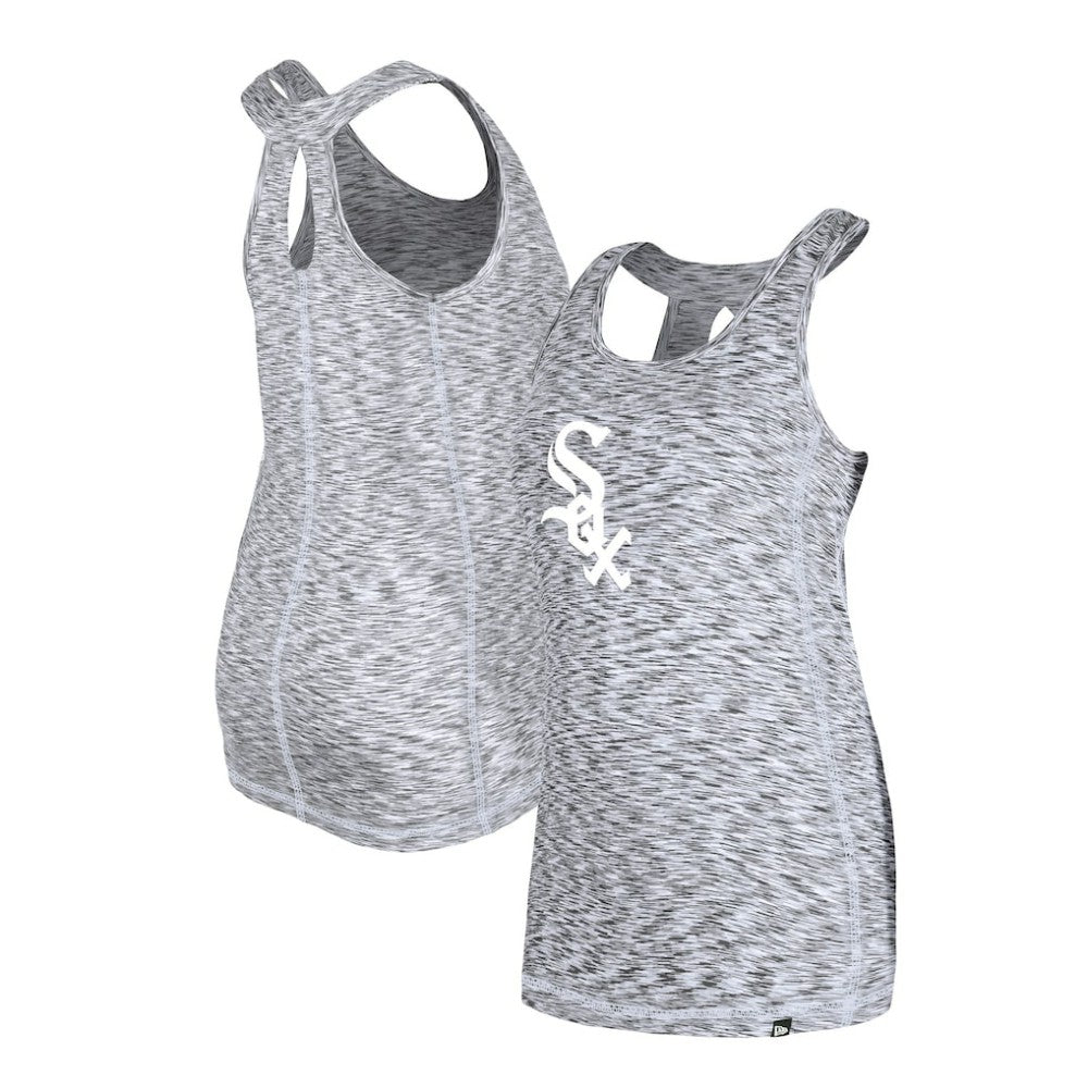Chicago White Sox New Era Women's Space Dye Keyhole Back Tank Top - Black - New Era Online
