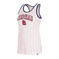 St. Louis Cardinals New Era Women's Sequin Pinstripe Racerback Tank Top - White - New Era Sale