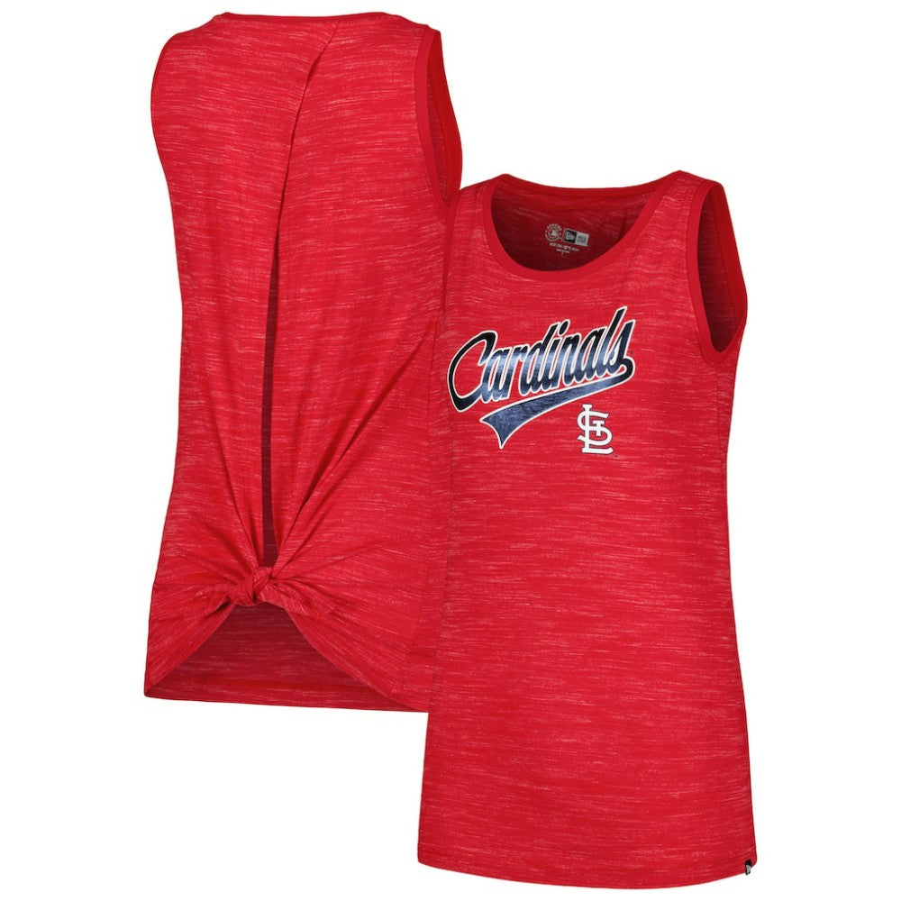 St. Louis Cardinals New Era Women's Space-Dye Active Tank Top - Red - New Era Online