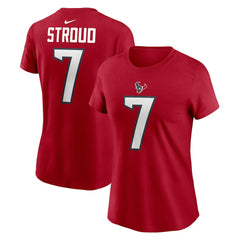 Nike C.J. Stroud Houston Texans Women's Player Name & Number T-Shirt Red