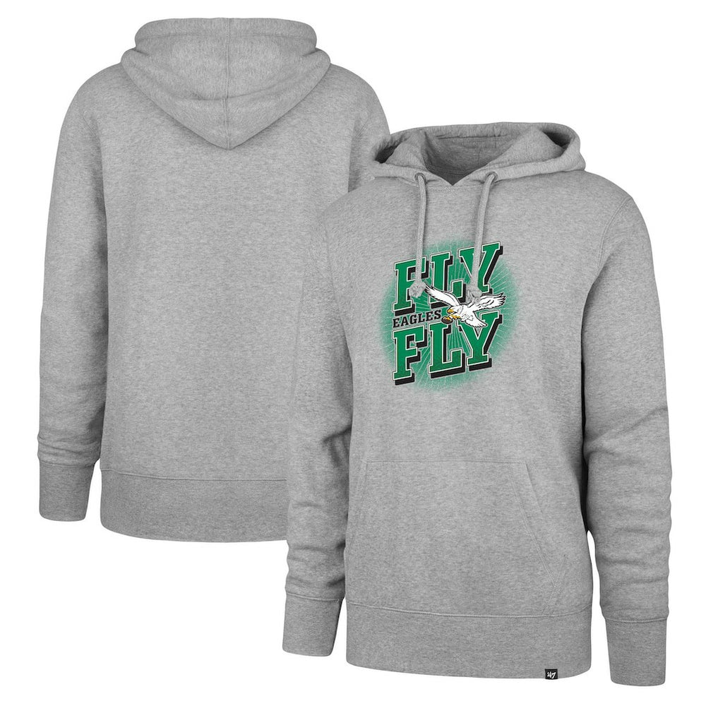 47 brand Philadelphia Eagles '47 Fly Eagles Fly Regional Headline Pullover Hoodie Gray