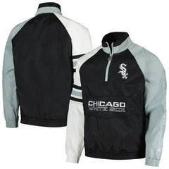 Chicago White Sox Starter Elite Raglan Half-Zip Jacket - Black/White - MLB on Sale