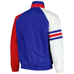 Chicago Cubs Starter Elite Raglan Half-Zip Jacket - Royal/Red - MLB Sale