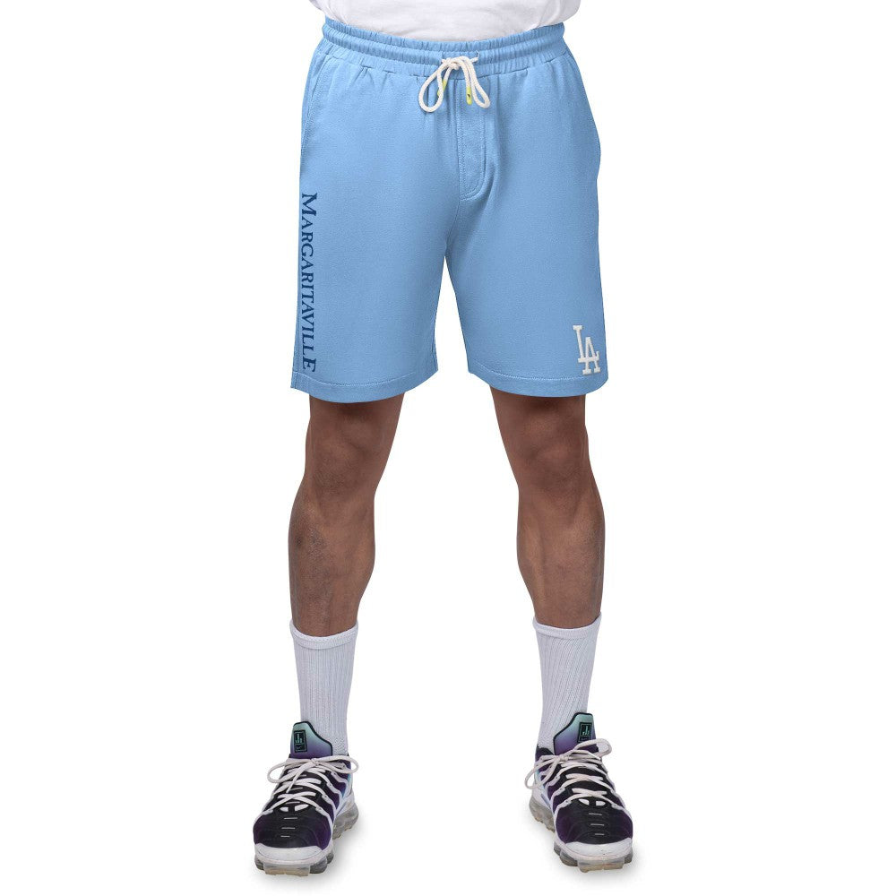 Los Angeles Dodgers Margaritaville Peached French Terry Shorts - Light Blue - MLB Discount