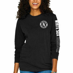 Chicago White Sox Soft as a Grape Women's Pigment-Dyed Long Sleeve T-Shirt - Black - MLB Online