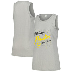 Pittsburgh Pirates Soft as a Grape Women's Gauze High Neck Tank Top - Gray - MLB Sale