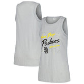 San Diego Padres Soft as a Grape Women's Gauze High Neck Tank Top - Gray - MLB Online