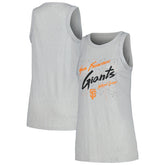 San Francisco Giants Soft as a Grape Women's Gauze High Neck Tank Top - Gray - MLB on Sale