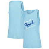 Kansas City Royals Soft as a Grape Women's Gauze High Neck Tank Top - Light Blue - MLB Sale