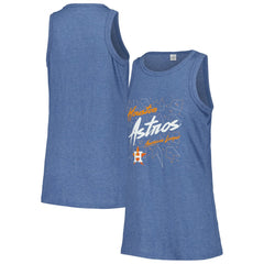 Houston Astros Soft as a Grape Women's Gauze High Neck Tank Top - Navy - MLB Sale