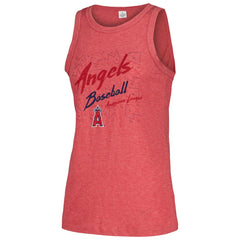 Los Angeles Angels Soft as a Grape Women's Gauze High Neck Tank Top - Red - MLB Online