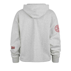47 brand San Francisco 49ers '47 Women's High Hopes Long Sleeve Cropped Hoodie Heather Gray