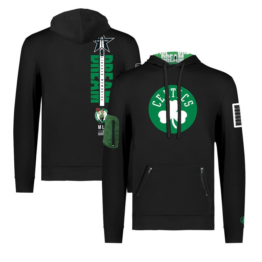 Boston Celtics FISLL x Black History Collection Unisex Pullover Hoodie - Black