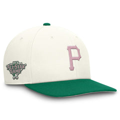 Pittsburgh Pirates Nike Sail Pro Performance Snapback Hat - Cream/Green - Nike Lifestyle