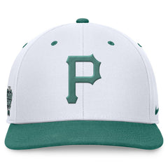 Pittsburgh Pirates Nike Bicoastal Two-Tone Pro Performance Snapback Hat - White/Green - Nike Online